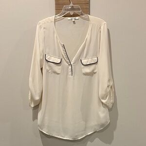 Daniel Rainn Cream Blouse with Black Accents